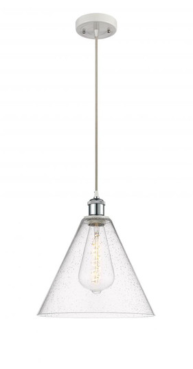 Berkshire - 1 Light - 12 inch - White Polished Chrome - Cord hung - Mini Pendant (3442|516-1P-WPC-GBC-124-LED)