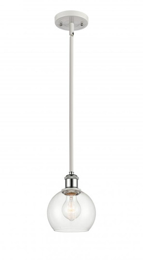Athens - 1 Light - 6 inch - White Polished Chrome - Mini Pendant (3442|516-1S-WPC-G122-6-LED)