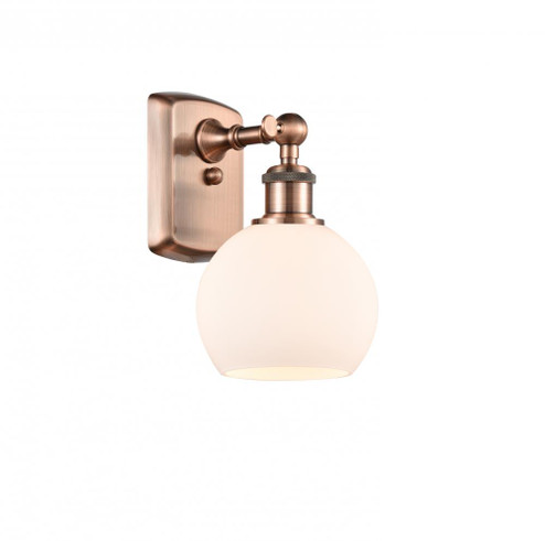 Athens - 1 Light - 6 inch - Antique Copper - Sconce (3442|516-1W-AC-G121-6-LED)