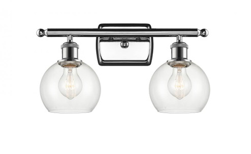 Athens - 2 Light - 16 inch - Polished Chrome - Bath Vanity Light (3442|516-2W-PC-G122-6-LED)
