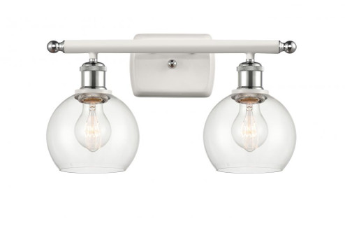 Athens - 2 Light - 16 inch - White Polished Chrome - Bath Vanity Light (3442|516-2W-WPC-G122-6)