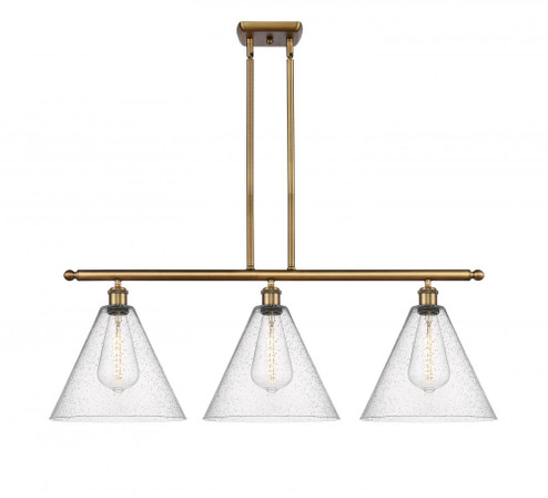 Berkshire - 3 Light - 39 inch - Brushed Brass - Stem hung - Island Light (3442|516-3I-BB-GBC-124)