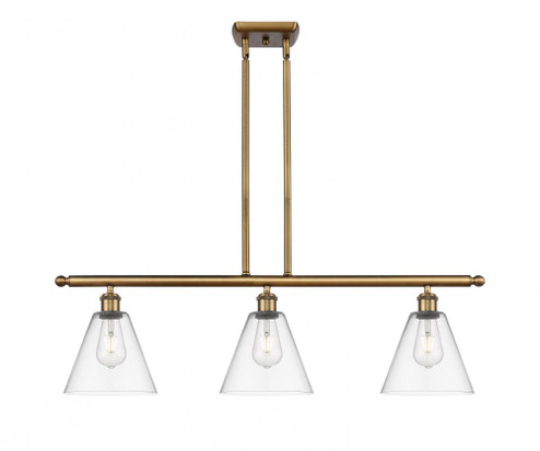 Berkshire - 3 Light - 36 inch - Brushed Brass - Cord hung - Island Light (3442|516-3I-BB-GBC-82-LED)