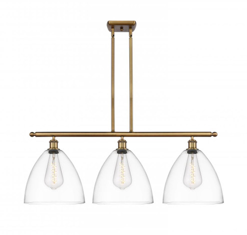 Bristol - 3 Light - 39 inch - Brushed Brass - Cord hung - Island Light (3442|516-3I-BB-GBD-122-LED)