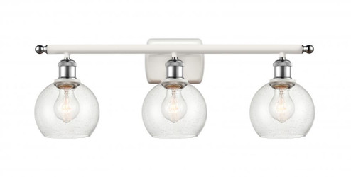 Athens - 3 Light - 26 inch - White Polished Chrome - Bath Vanity Light (3442|516-3W-WPC-G124-6)