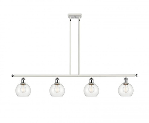 Athens - 4 Light - 48 inch - White Polished Chrome - Cord hung - Island Light (3442|516-4I-WPC-G122-6-LED)