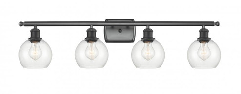 Athens - 4 Light - 36 inch - Matte Black - Bath Vanity Light (3442|516-4W-BK-G122-6)