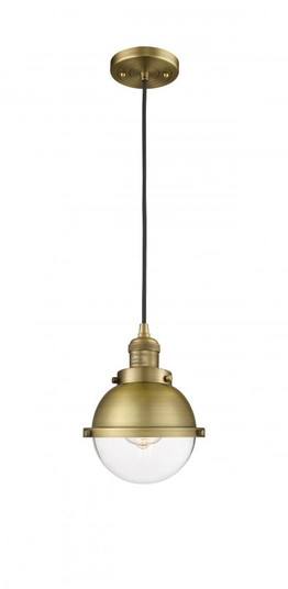 Hampden - 1 Light - 7 inch - Brushed Brass - Cord hung - Mini Pendant (3442|201C-BB-HFS-62-BB)