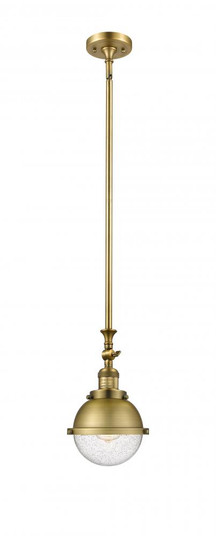 Hampden - 1 Light - 7 inch - Brushed Brass - Stem Hung - Adjustable Mini Pendant (3442|206-BB-HFS-64-BB-LED)