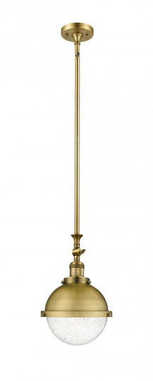 Hampden - 1 Light - 9 inch - Brushed Brass - Stem Hung - Adjustable Mini Pendant (3442|206-BB-HFS-84-BB-LED)