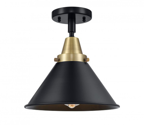 Briarcliff - 1 Light - 10 inch - Black Antique Brass - Semi-Flush Mount (3442|447-1C-BAB-M10-BK)