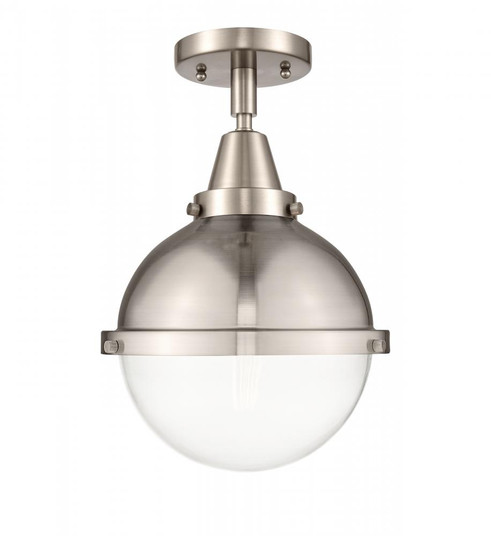 Hampden - 1 Light - 9 inch - Brushed Satin Nickel - Semi-Flush Mount (3442|447-1C-SN-HFS-82-SN)