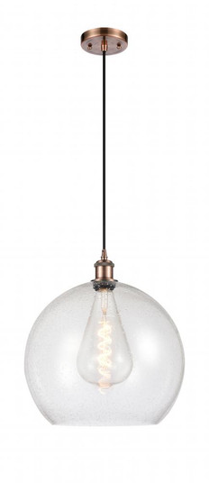 Athens - 1 Light - 14 inch - Antique Copper - Cord hung - Pendant (3442|516-1P-AC-G124-14)