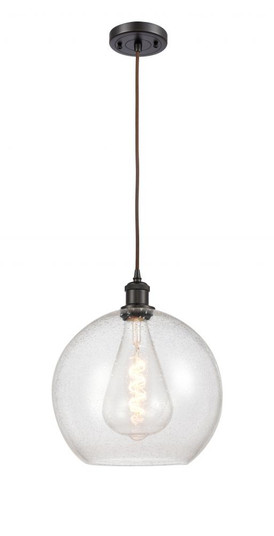 Athens - 1 Light - 12 inch - Oil Rubbed Bronze - Cord hung - Mini Pendant (3442|516-1P-OB-G124-12-LED)
