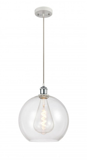 Athens - 1 Light - 12 inch - White Polished Chrome - Cord hung - Mini Pendant (3442|516-1P-WPC-G122-12)