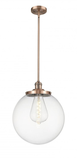 Beacon - 1 Light - 14 inch - Antique Copper - Stem Hung - Pendant (3442|201S-AC-G202-14-LED)