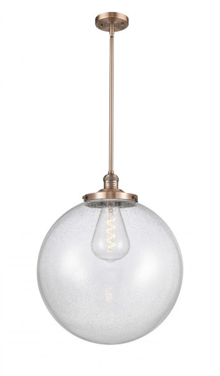 Beacon - 1 Light - 18 inch - Antique Copper - Stem Hung - Pendant (3442|201S-AC-G204-18-LED)