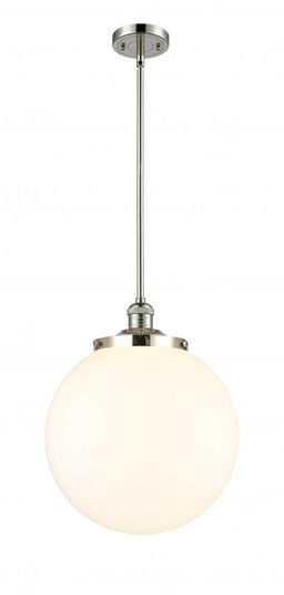 Beacon - 1 Light - 14 inch - Polished Nickel - Stem Hung - Pendant (3442|201S-PN-G201-14-LED)