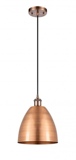 Bristol - 1 Light - 9 inch - Antique Copper - Cord hung - Mini Pendant (3442|516-1P-AC-MBD-9-AC)