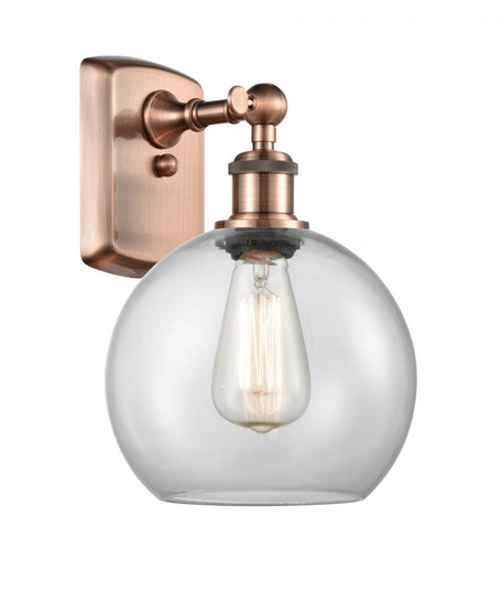 Athens - 1 Light - 8 inch - Antique Copper - Sconce (3442|516-1W-AC-G122-8-LED)