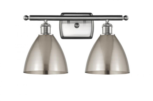 Bristol - 2 Light - 18 inch - Brushed Satin Nickel - Bath Vanity Light (3442|516-2W-SN-MBD-75-SN)