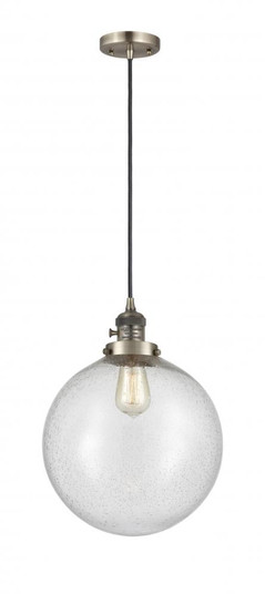 Beacon - 1 Light - 12 inch - Antique Brass - Cord hung - Mini Pendant (3442|201CSW-AB-G204-12-LED)