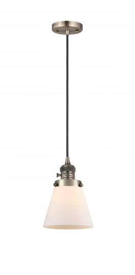 Cone - 1 Light - 6 inch - Antique Brass - Cord hung - Mini Pendant (3442|201CSW-AB-G61-LED)