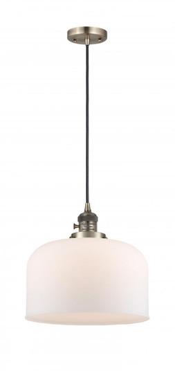 Bell - 1 Light - 12 inch - Antique Brass - Cord hung - Mini Pendant (3442|201CSW-AB-G71-L)