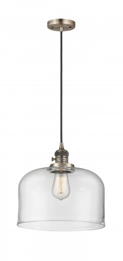 Bell - 1 Light - 12 inch - Antique Brass - Cord hung - Mini Pendant (3442|201CSW-AB-G72-L)