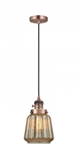 Chatham - 1 Light - 7 inch - Antique Copper - Cord hung - Mini Pendant (3442|201CSW-AC-G146-LED)