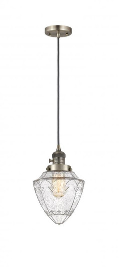Bullet - 1 Light - 7 inch - Antique Brass - Cord hung - Mini Pendant (3442|201CSW-AB-G664-7-LED)