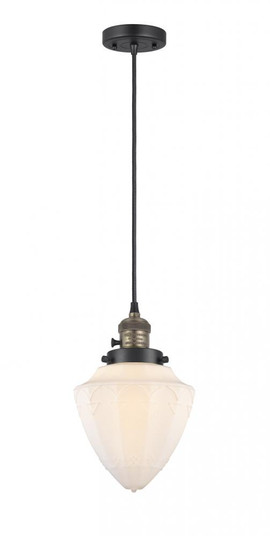 Bullet - 1 Light - 7 inch - Black Antique Brass - Cord hung - Mini Pendant (3442|201CSW-BAB-G661-7-LED)