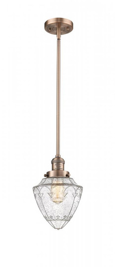 Bullet - 1 Light - 7 inch - Antique Copper - Stem Hung - Mini Pendant (3442|201S-AC-G664-7)