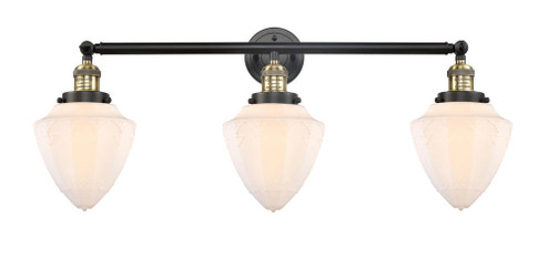 Bullet - 3 Light - 34 inch - Black Antique Brass - Bath Vanity Light (3442|205-BAB-G661-7-LED)