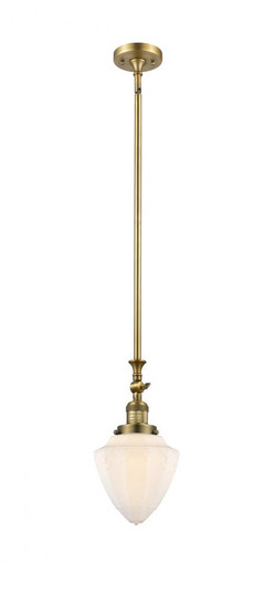 Bullet - 1 Light - 7 inch - Brushed Brass - Stem Hung - Adjustable Mini Pendant (3442|206-BB-G661-7-LED)