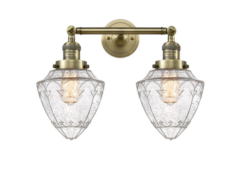 Bullet - 2 Light - 18 inch - Antique Brass - Adjustable Bath Vanity Light (3442|208-AB-G664-7-LED)