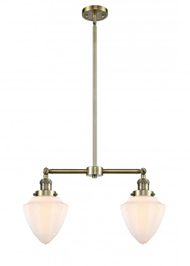 Bullet - 2 Light - 22 inch - Antique Brass - Stem Hung - Adjustable Island Light (3442|209-AB-G661-7)