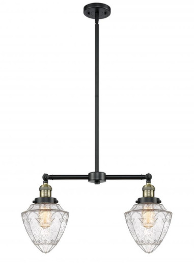Bullet - 2 Light - 24 inch - Black Antique Brass - Stem Hung - Adjustable Island Light (3442|209-BAB-G664-7)