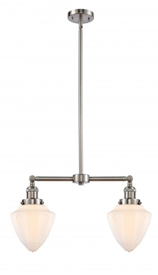 Bullet - 2 Light - 24 inch - Brushed Satin Nickel - Stem Hung - Adjustable Island Light (3442|209-SN-G661-7)