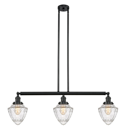 Bullet - 3 Light - 38 inch - Matte Black - Stem Hung - Adjustable Island Light (3442|213-BK-G664-7)