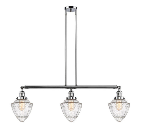 Bullet - 3 Light - 38 inch - Polished Chrome - Stem Hung - Adjustable Island Light (3442|213-PC-G664-7-LED)