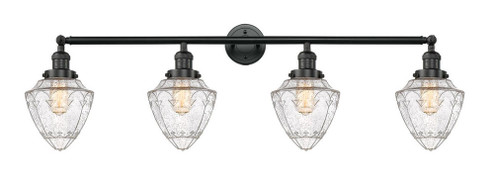 Bullet - 4 Light - 46 inch - Matte Black - Adjustable Bath Vanity Light (3442|215-BK-G664-7-LED)