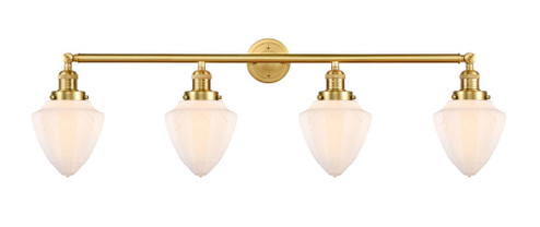 Bullet - 4 Light - 46 inch - Satin Gold - Adjustable Bath Vanity Light (3442|215-SG-G661-7-LED)