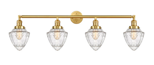 Bullet - 4 Light - 46 inch - Satin Gold - Adjustable Bath Vanity Light (3442|215-SG-G664-7-LED)