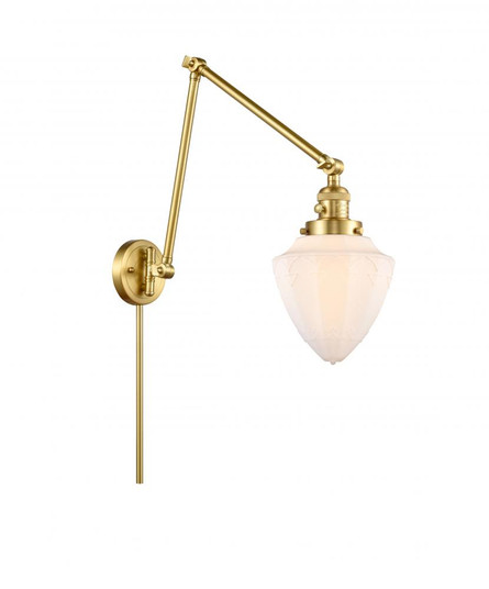 Bullet - 1 Light - 7 inch - Satin Gold -Adjustable Swing Arm (3442|238-SG-G661-7)