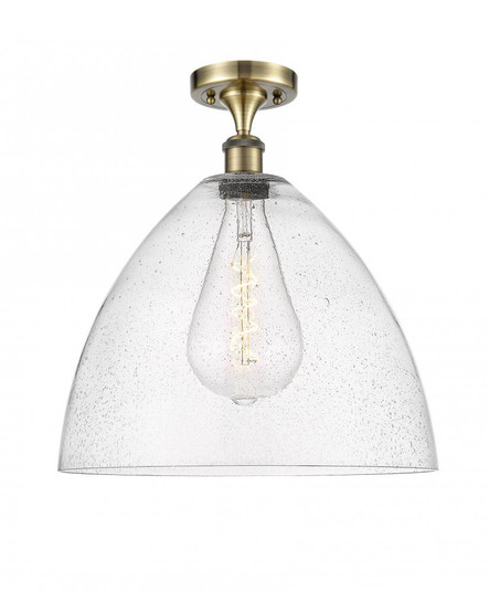 Bristol - 1 Light - 16 inch - Antique Brass - Semi-Flush Mount (3442|516-1C-AB-GBD-164)