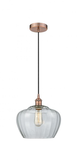 Fenton - 1 Light - 11 inch - Antique Copper - Cord hung - Mini Pendant (3442|616-1P-AC-G92-L)