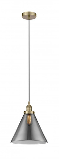 Cone - 1 Light - 12 inch - Antique Brass - Cord hung - Mini Pendant (3442|616-1PH-AB-G43-L-LED)