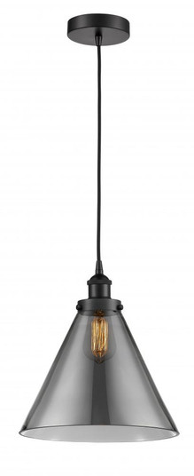 Cone - 1 Light - 12 inch - Matte Black - Cord hung - Mini Pendant (3442|616-1PH-BK-G43-L-LED)