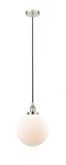 Beacon - 1 Light - 10 inch - Polished Nickel - Cord hung - Mini Pendant (3442|616-1PH-PN-G201-10-LED)